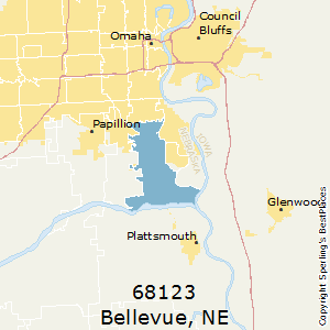 Bellevue,Nebraska(68123) Zip Code Map