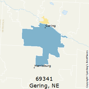 Gering,Nebraska County Map