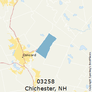 Chichester,New Hampshire(03258) Zip Code Map