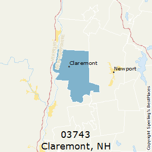 Claremont,New Hampshire County Map