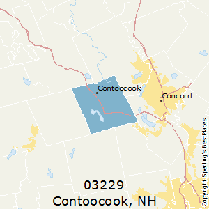 Contoocook,New Hampshire County Map