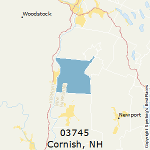 Cornish,New Hampshire County Map
