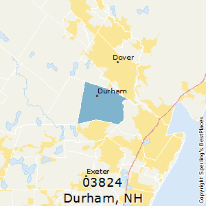 Durham,New Hampshire County Map