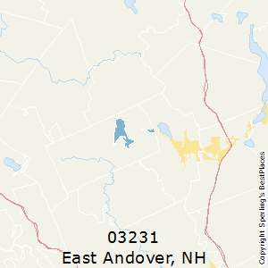 East_Andover,New Hampshire County Map