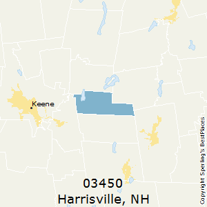 Harrisville,New Hampshire(03450) Zip Code Map