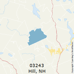 Hill,New Hampshire County Map