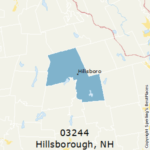 Hillsborough,New Hampshire(03244) Zip Code Map