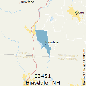 Hinsdale,New Hampshire County Map
