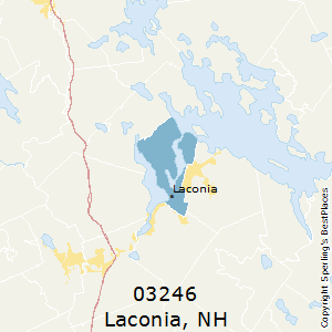 Laconia,New Hampshire County Map