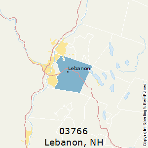 Lebanon,New Hampshire County Map
