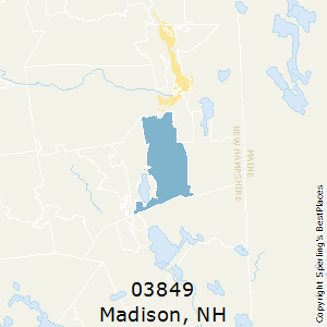 Madison,New Hampshire(03849) Zip Code Map
