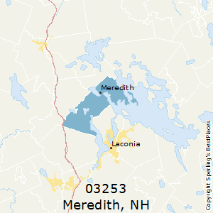 Meredith,New Hampshire County Map