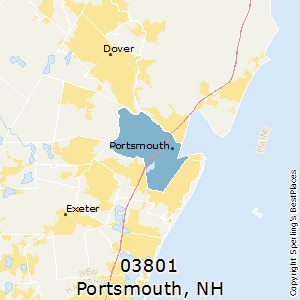 Portsmouth,New Hampshire County Map