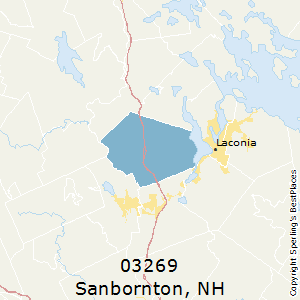 Sanbornton,New Hampshire County Map