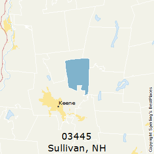 Sullivan,New Hampshire(03445) Zip Code Map