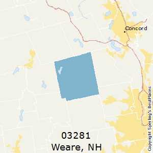 Weare,New Hampshire County Map