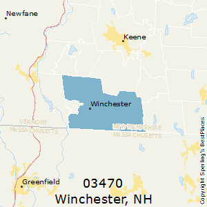 Winchester,New Hampshire County Map