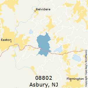 Asbury,New Jersey County Map