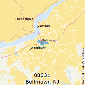 Bellmawr,New Jersey(08031) Zip Code Map