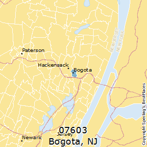 Bogota,New Jersey County Map