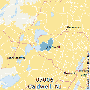 Caldwell,New Jersey County Map