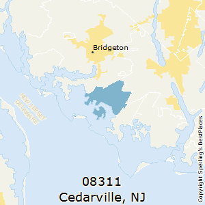 Cedarville,New Jersey County Map