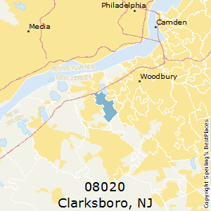 Clarksboro,New Jersey County Map