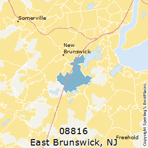 East_Brunswick,New Jersey County Map