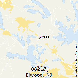 Elwood,New Jersey(08217) Zip Code Map