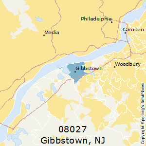 Gibbstown,New Jersey County Map