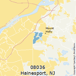 Hainesport,New Jersey(08036) Zip Code Map