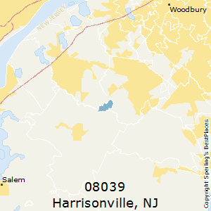 Harrisonville,New Jersey County Map
