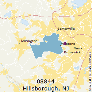 Hillsborough,New Jersey County Map