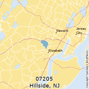 Hillside,New Jersey County Map