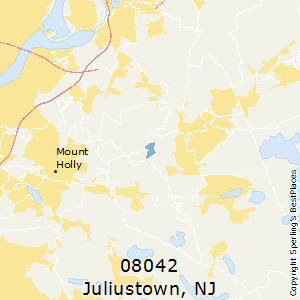 Juliustown,New Jersey County Map