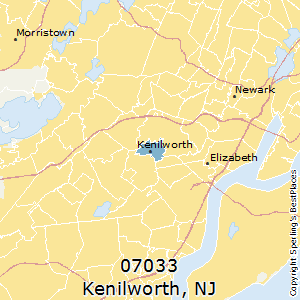 Kenilworth,New Jersey County Map