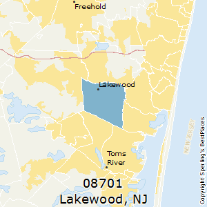 Lakewood,New Jersey County Map