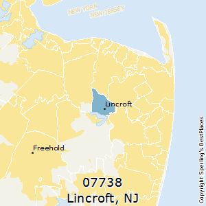 Lincroft,New Jersey County Map