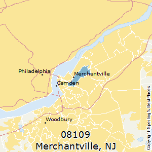 Merchantville,New Jersey County Map