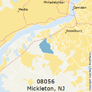 Mickleton,New Jersey County Map