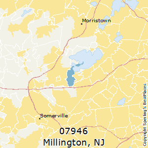 Millington,New Jersey County Map