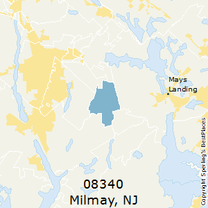 Milmay,New Jersey(08340) Zip Code Map