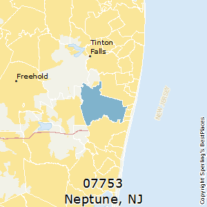 Neptune,New Jersey County Map