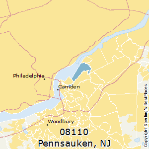 Pennsauken,New Jersey County Map