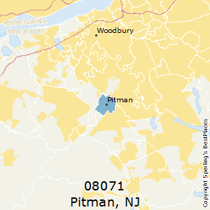 Pitman,New Jersey County Map