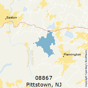 Pittstown,New Jersey County Map