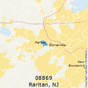 Raritan,New Jersey County Map