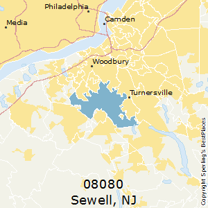Sewell,New Jersey County Map