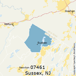 Sussex,New Jersey County Map