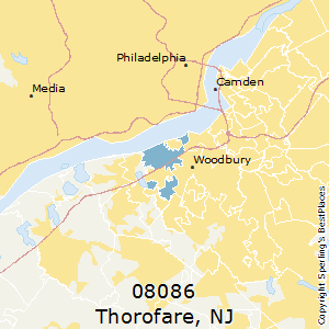 Thorofare,New Jersey County Map